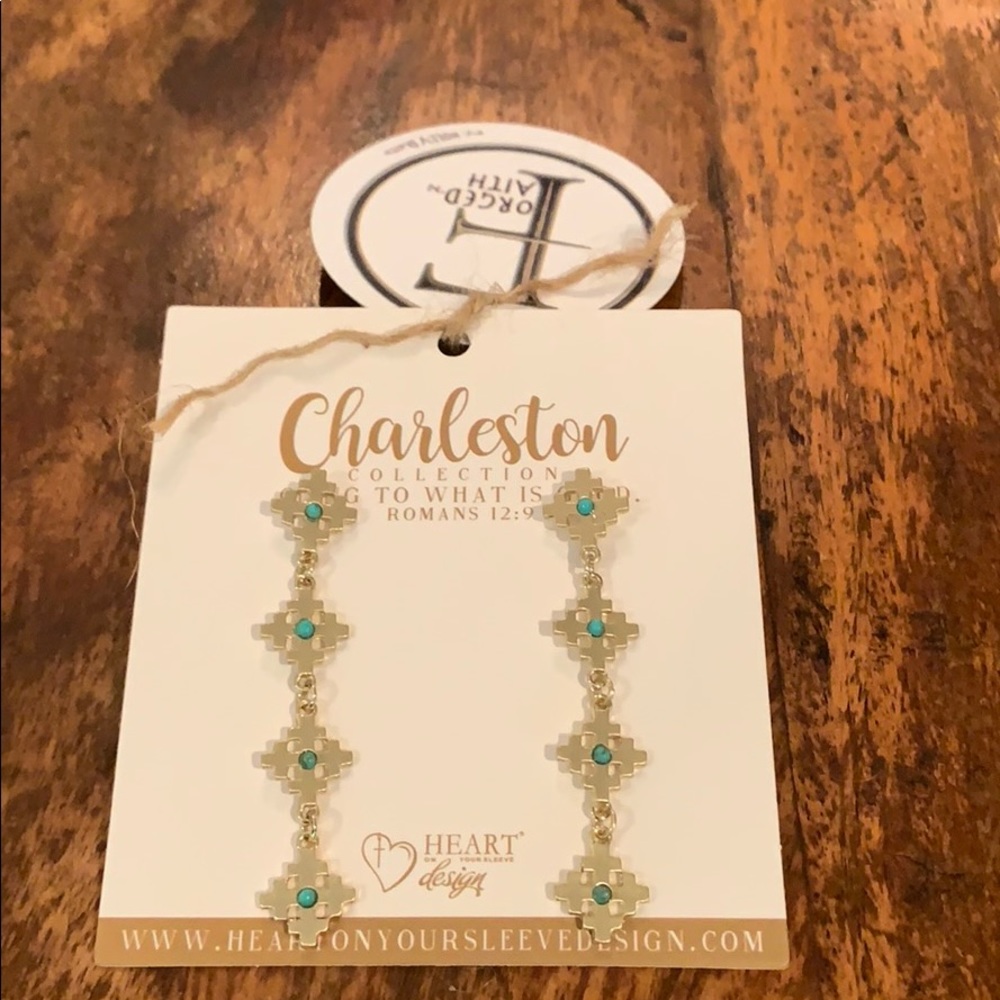 Cross dangle earrings with Crosses